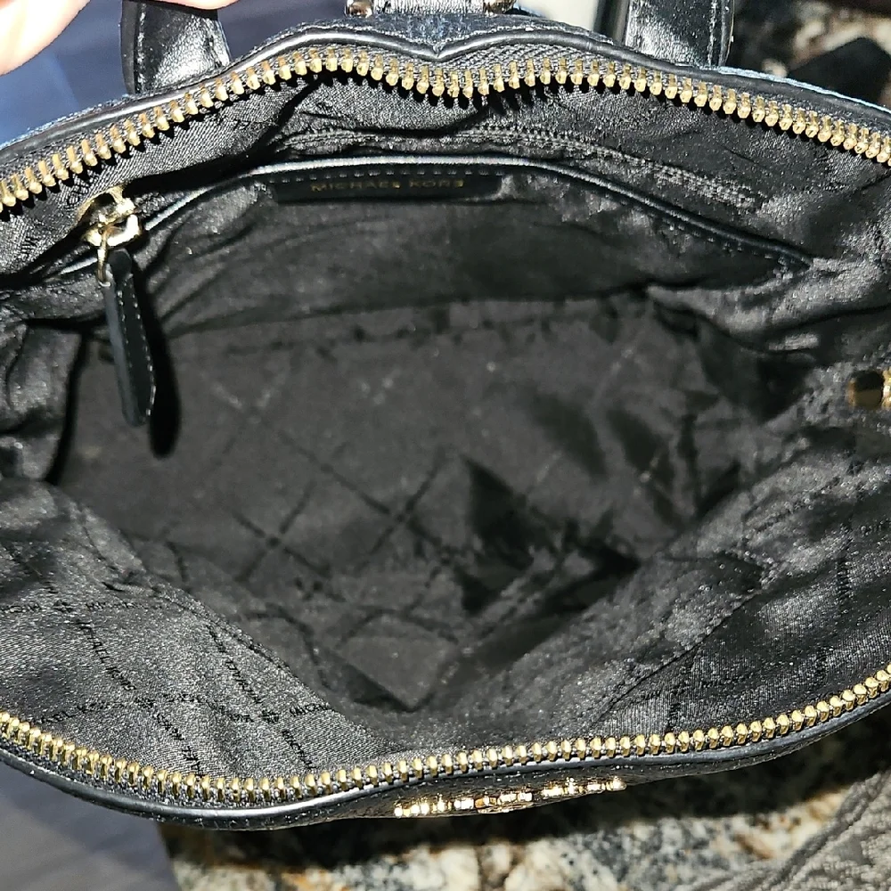 Michael Kors Dallas Black Pebble Leather Backpack